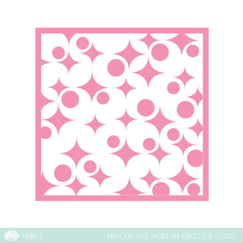 Stencil - Mid Century Modern Circles & Stars