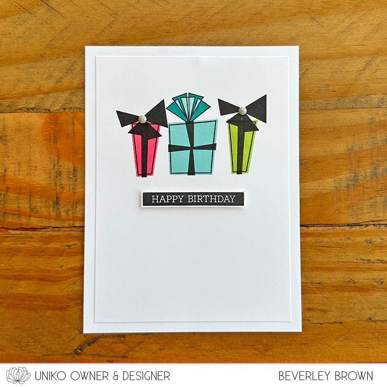 Mid Century Modern Birthday Clear Stamp Set