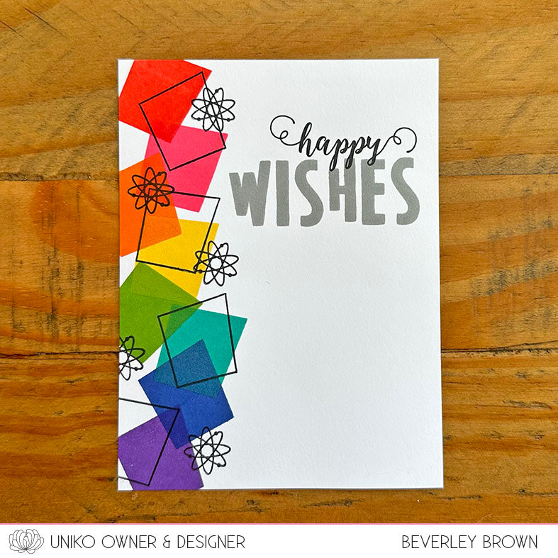 Mid Century Modern Birthday Clear Stamp Set