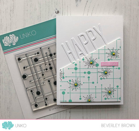 Background Blocks Mid Century Modern Clear Stamp