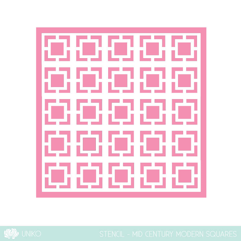 Stencil - Mid Century Modern Squares