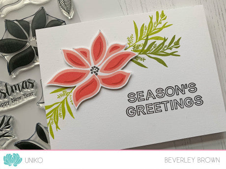Festive Sentiments Outlined Clear Stamp Set