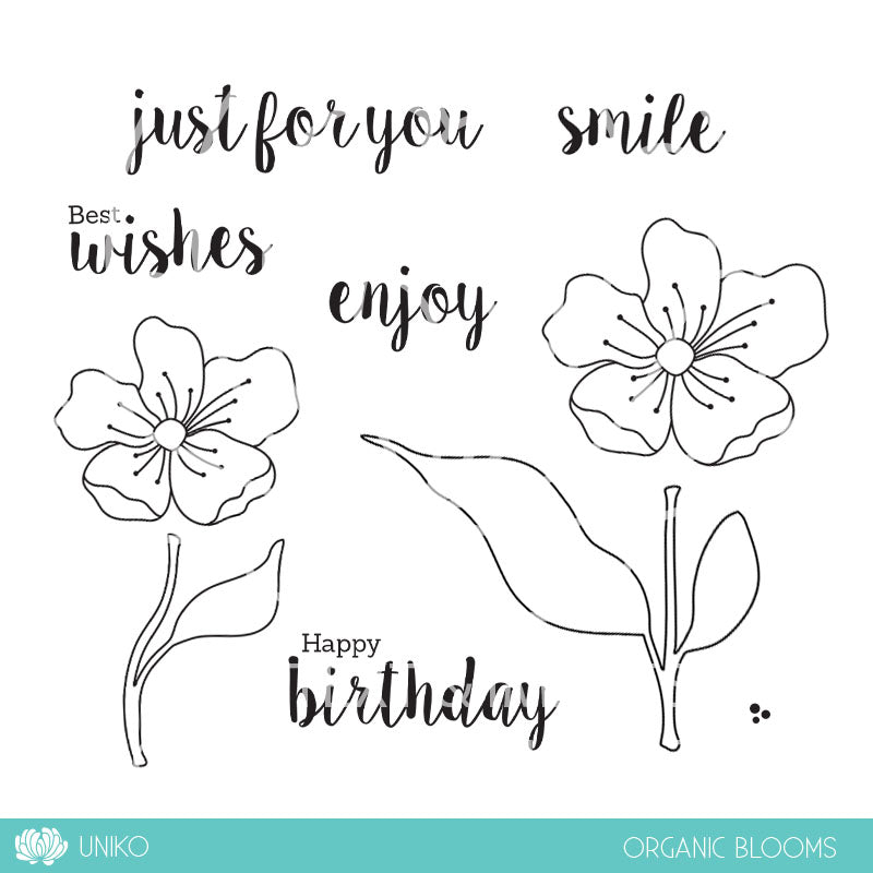 Organic Blooms Clear Stamp Set