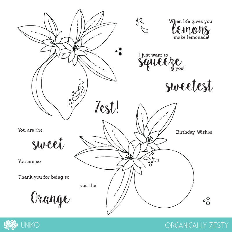 Organically Zesty Clear Stamp Set