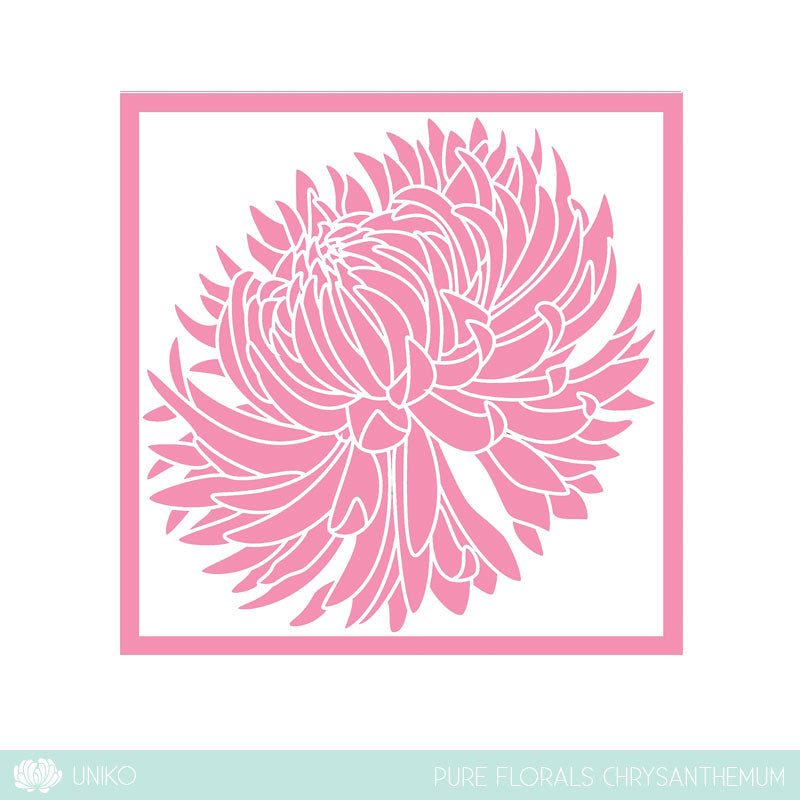Stencil - Pure Florals Chrysanthemum