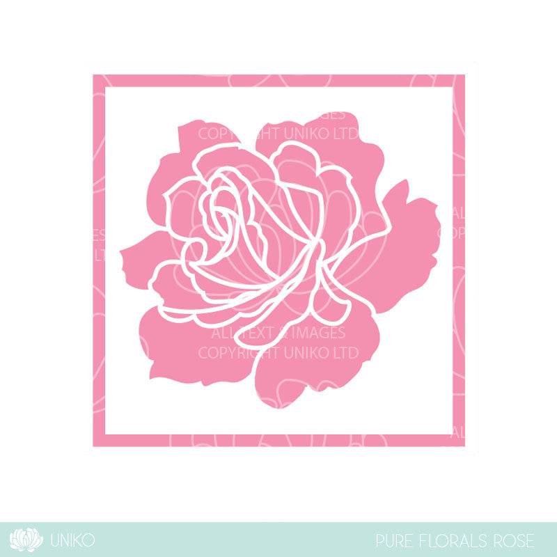 Stencil - Pure Florals Rose