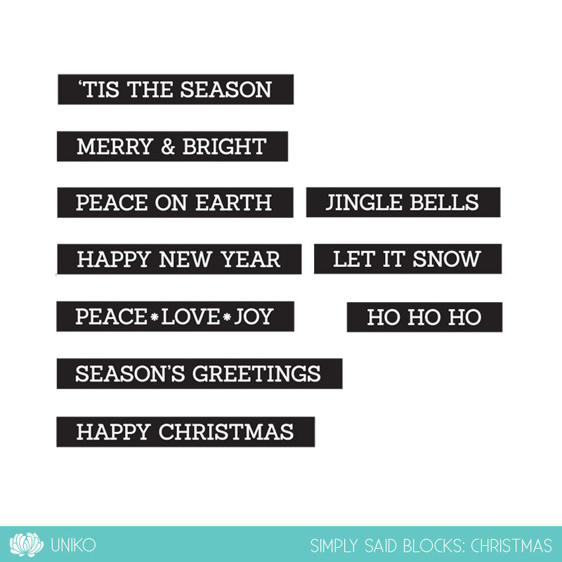 Simply Said Blocks Christmas Clear Stamps
