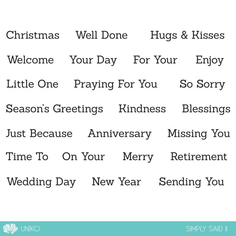 Simply Said II Clear Stamps