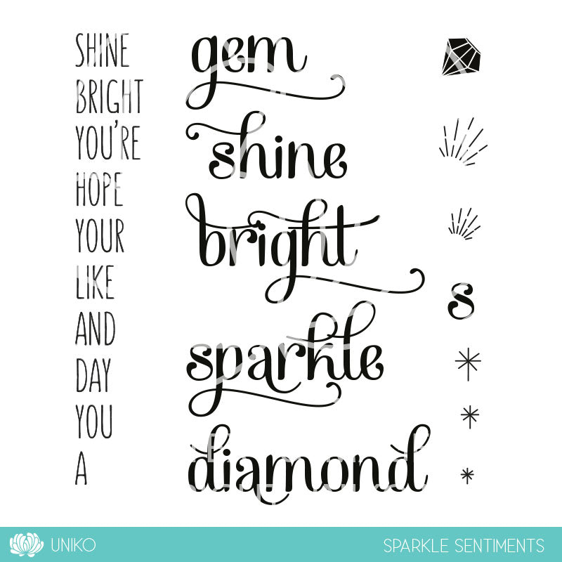 Sparkle Sentiments Clear Stamp Set