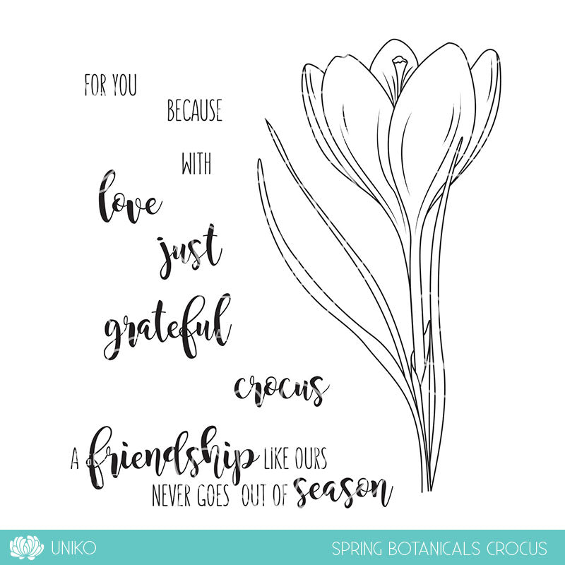 Spring Botanicals Crocus Clear Stamp Set
