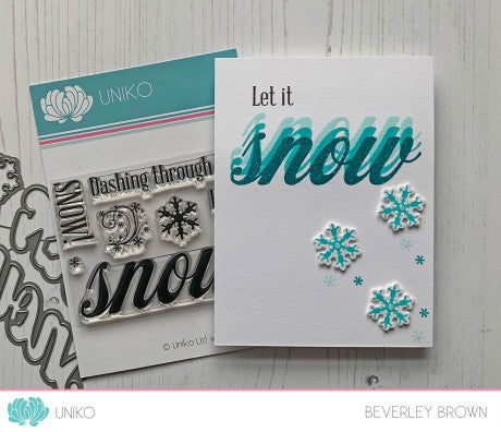 BIG & BOLD - Snow Clear Stamp Set & Die Bundle
