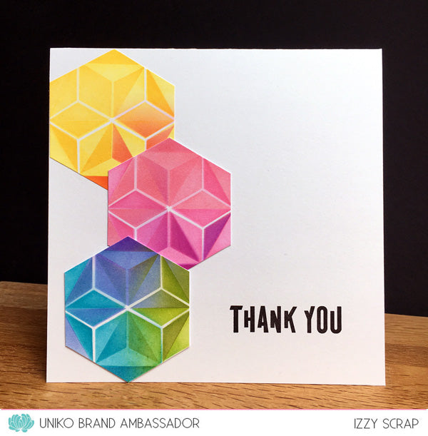 Ink & Flip Geometric Hexagon Layering Stencil