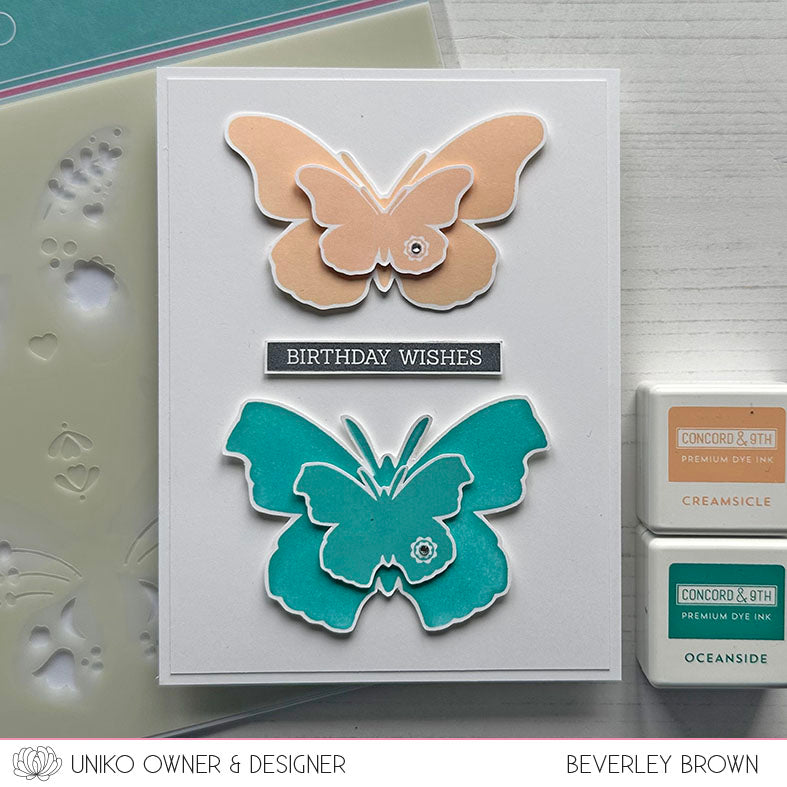 Stencil - Layering Bright Butterflies