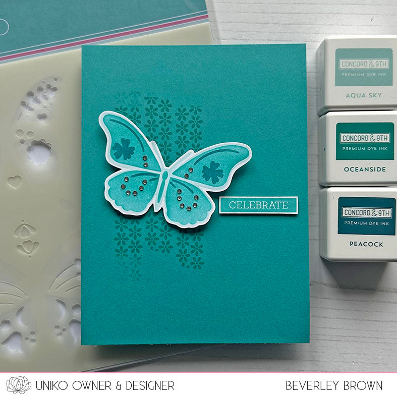 Stencil - Layering Bright Butterflies