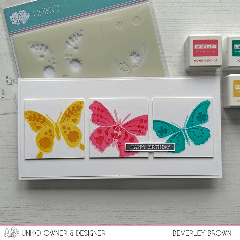 Stencil - Layering Bright Butterflies