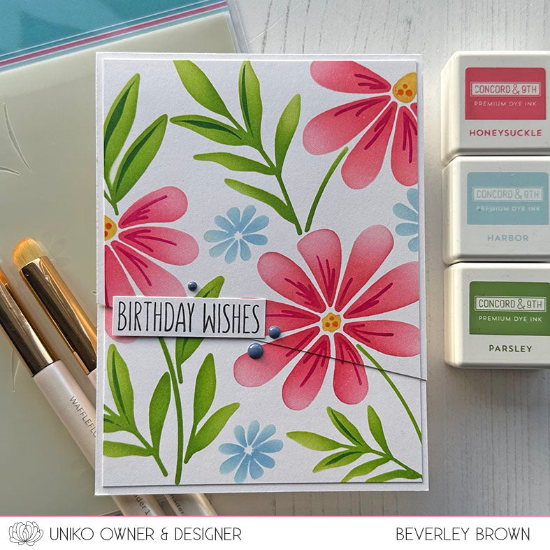 Stencil - Layering Picked Posies