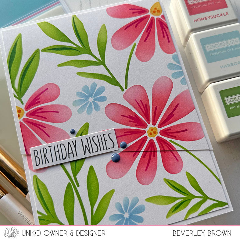 Stencil - Layering Picked Posies