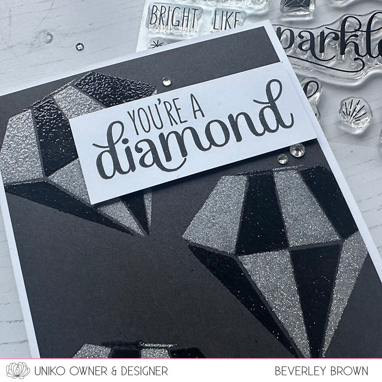 Ink & Flip Layering Geometric Gem Stencil