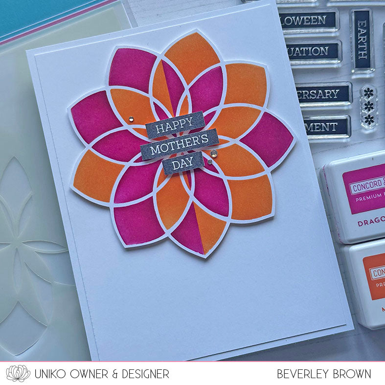 Ink & Flip Layering Flower Stencil