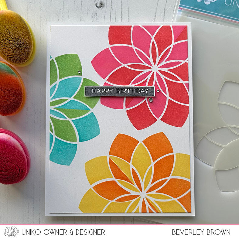 Ink & Flip Layering Flower Stencil