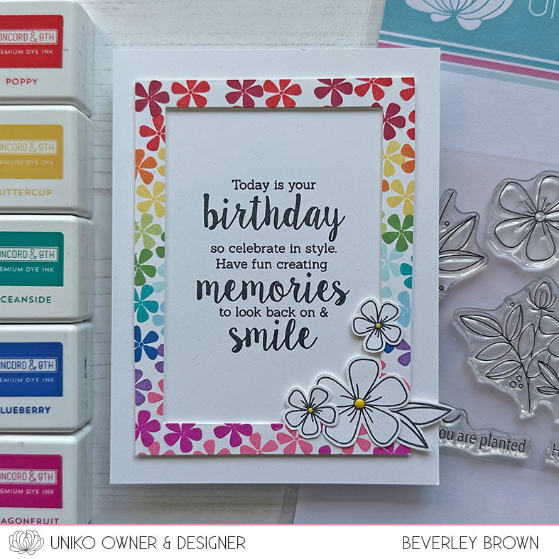 Originally Organic Flower Garden Clear Stamp Set