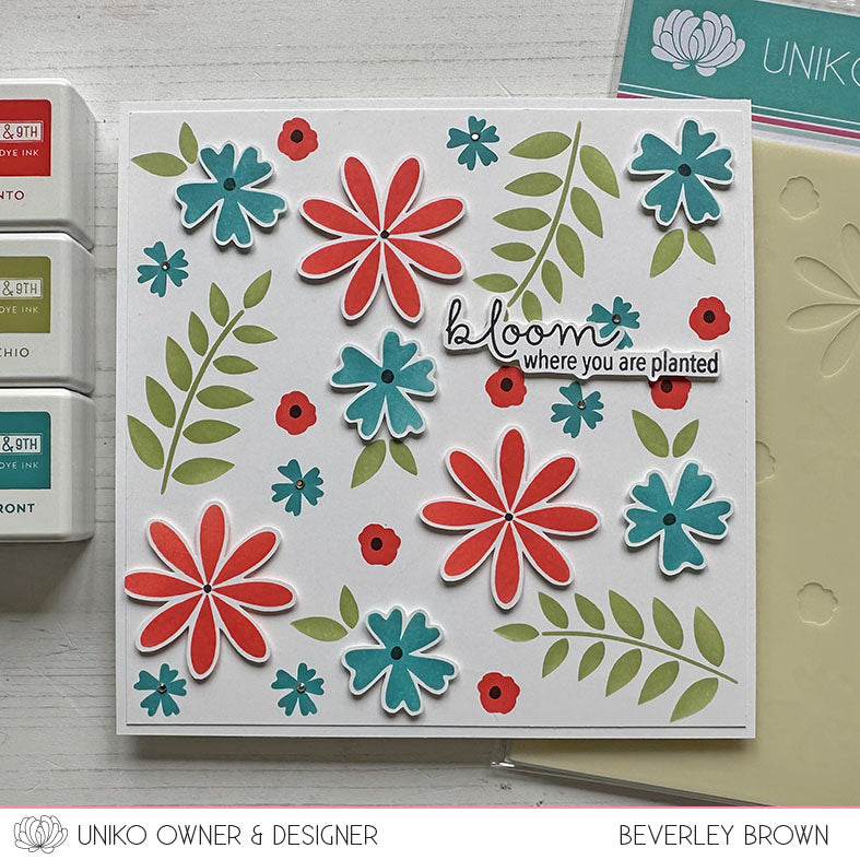 Stencil - Layering Flower Fusion
