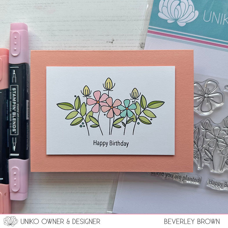 Originally Organic Flower Garden Clear Stamp Set