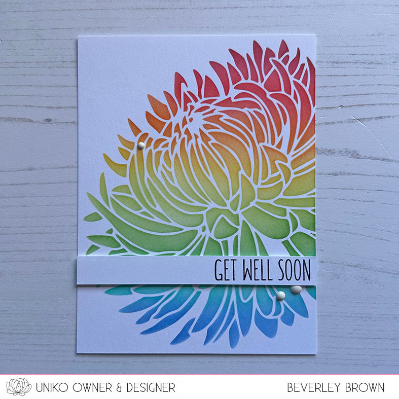 Stencil - Pure Florals Chrysanthemum