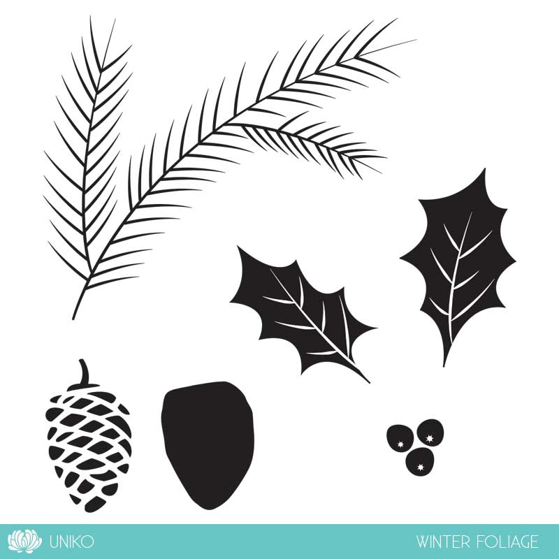 Winter Foliage Clear Stamps