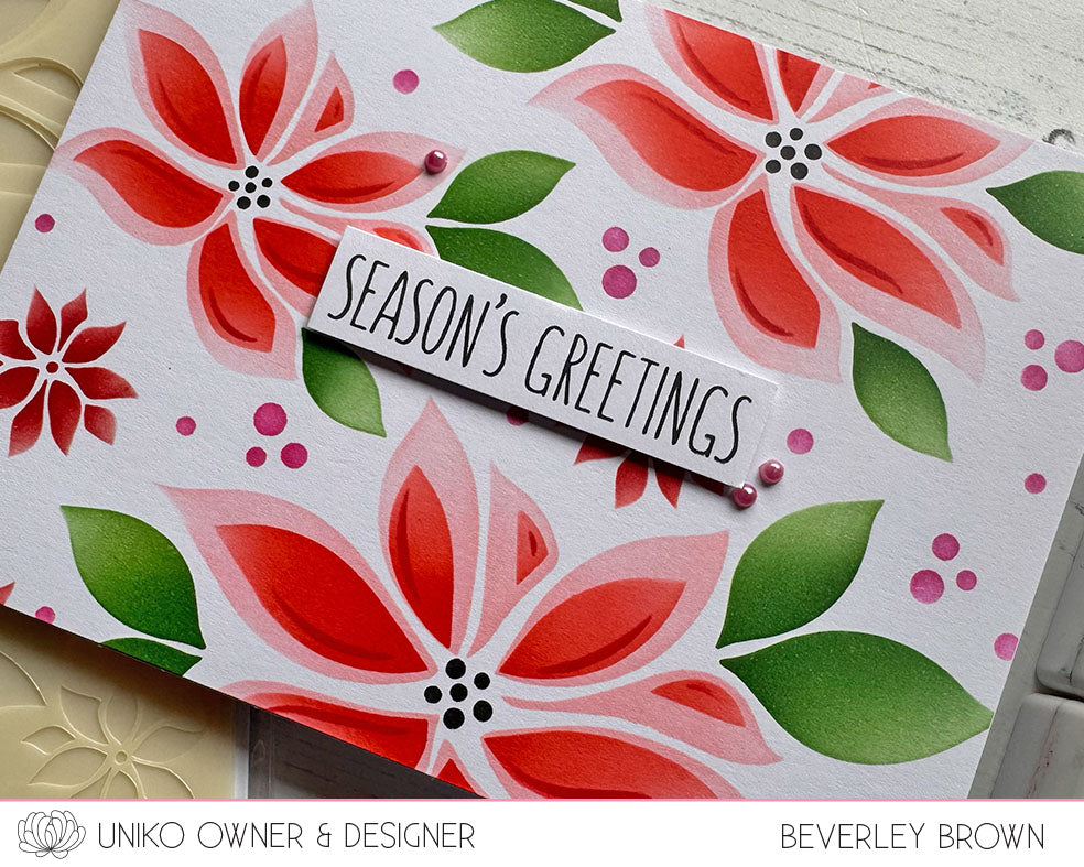 Introducing... Stencil - Layering Modern Poinsettia