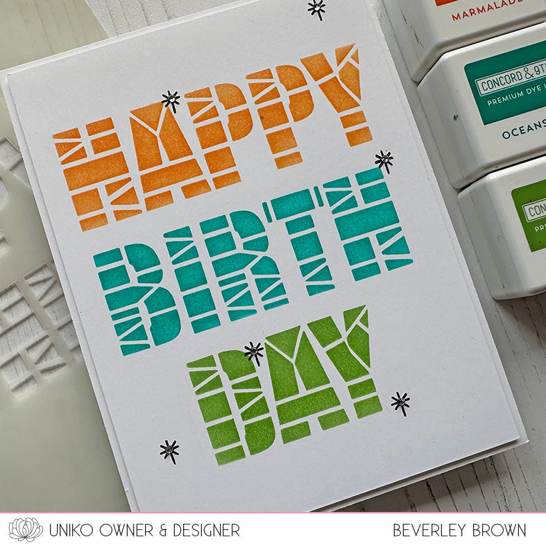 Celebrating 13 Years - Introducing Stencil Geometric Happy Birthday