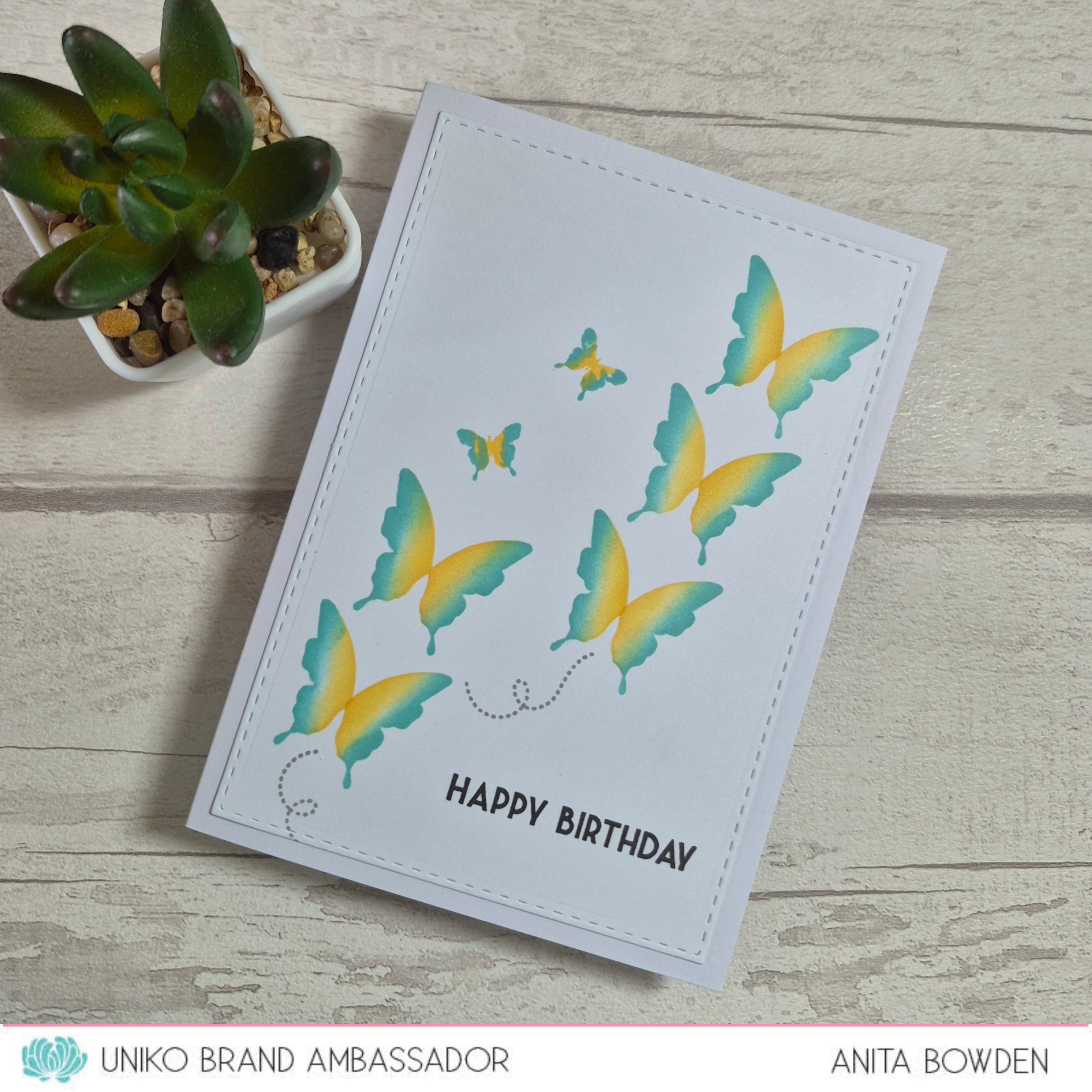 Stencil - Ink & Flip Butterfly Pattern