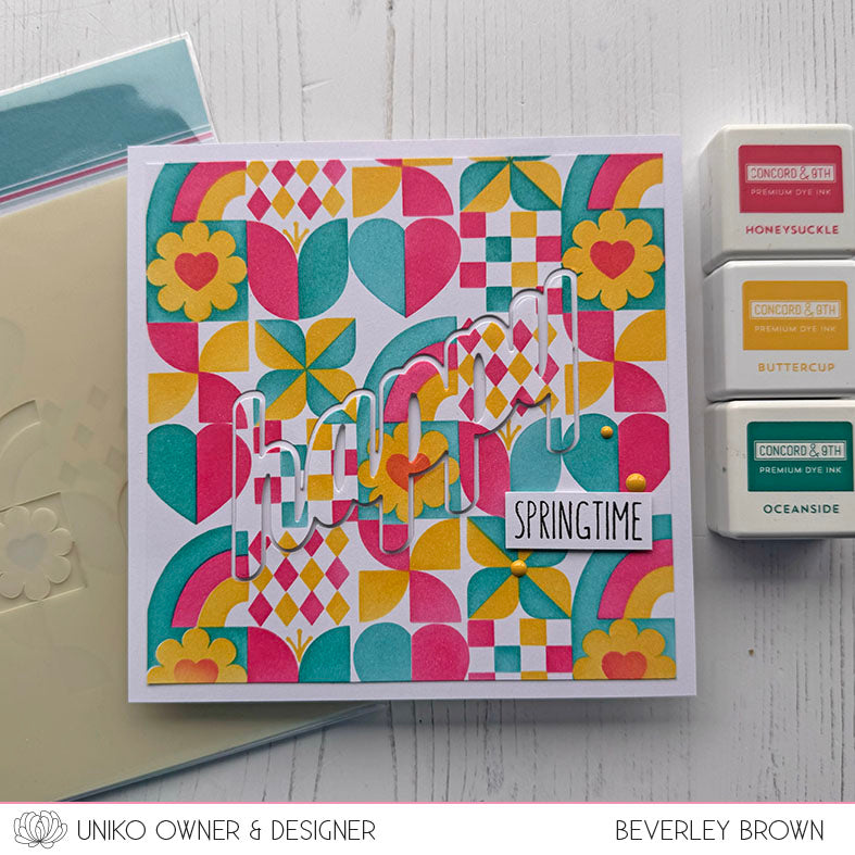 Stencil - Layering Bauhaus Spring Blocks