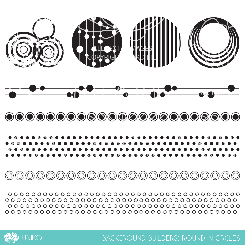 Background Builders: Round In Circles Clear Stamps