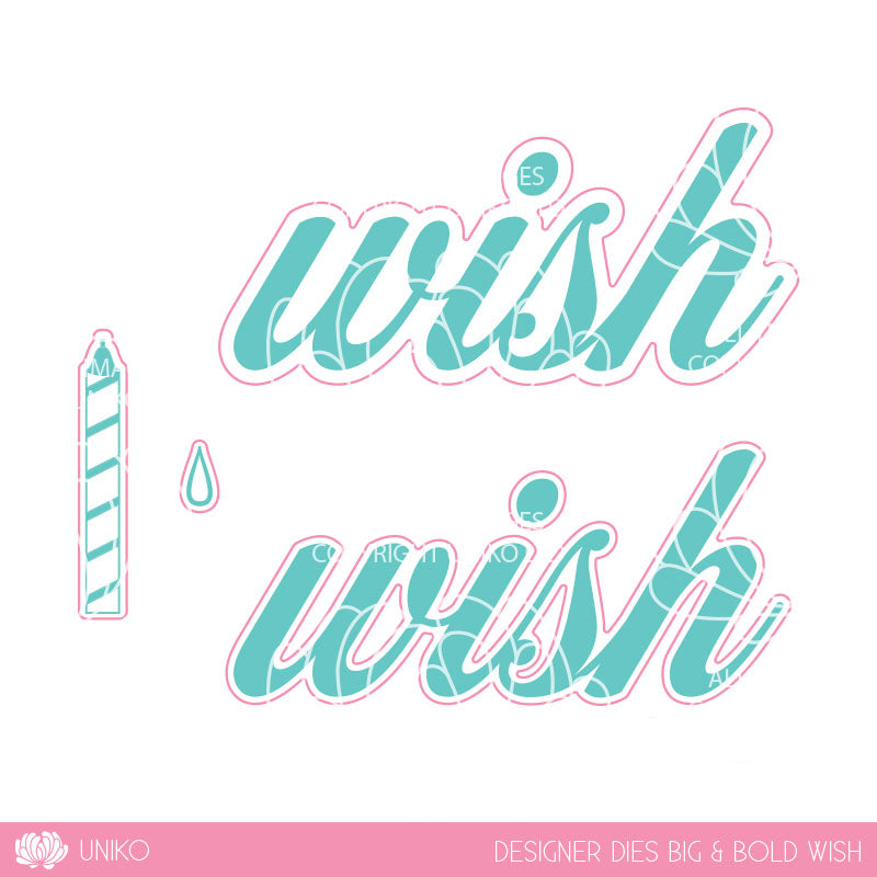 BIG & BOLD - Wish Clear Stamp Set & Die Bundle