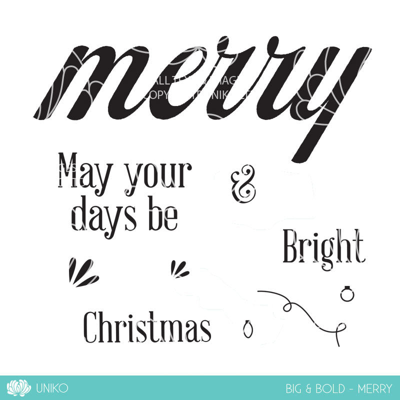 BIG & BOLD - Merry Clear Stamps