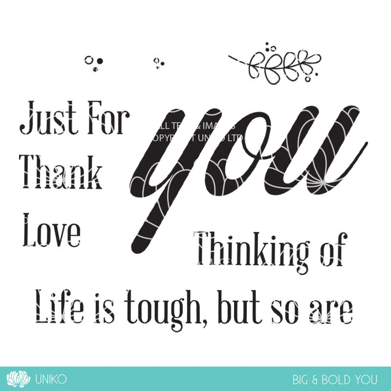 BIG & BOLD - You Clear Stamp Set