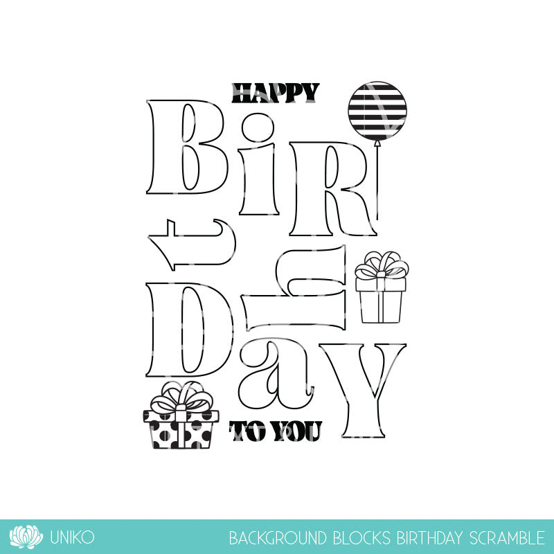 Background Blocks Birthday Scramble