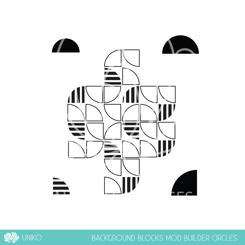Background Blocks MOD Circle Builder Clear Stamp