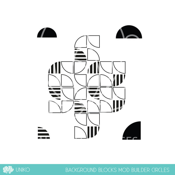 Background Blocks MOD Circle Builder Clear Stamp – Uniko