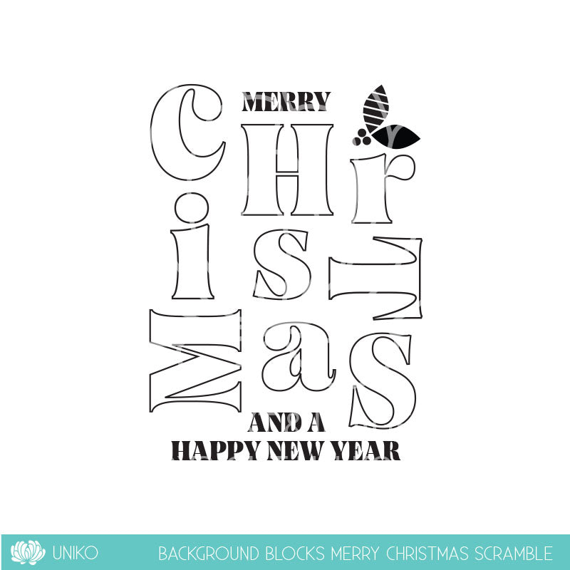 Background Blocks Merry Christmas Scramble