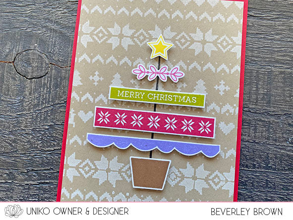 Pattern Building Christmas Tree Clear Stamp Set