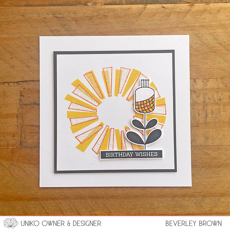 Mid Century Modern Wreath Builder Clear Stamps