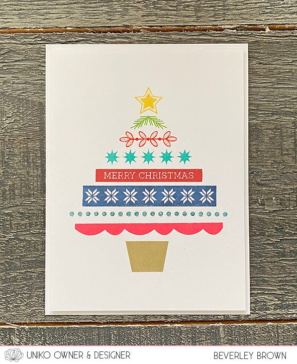 Pattern Building Christmas Tree Clear Stamp Set