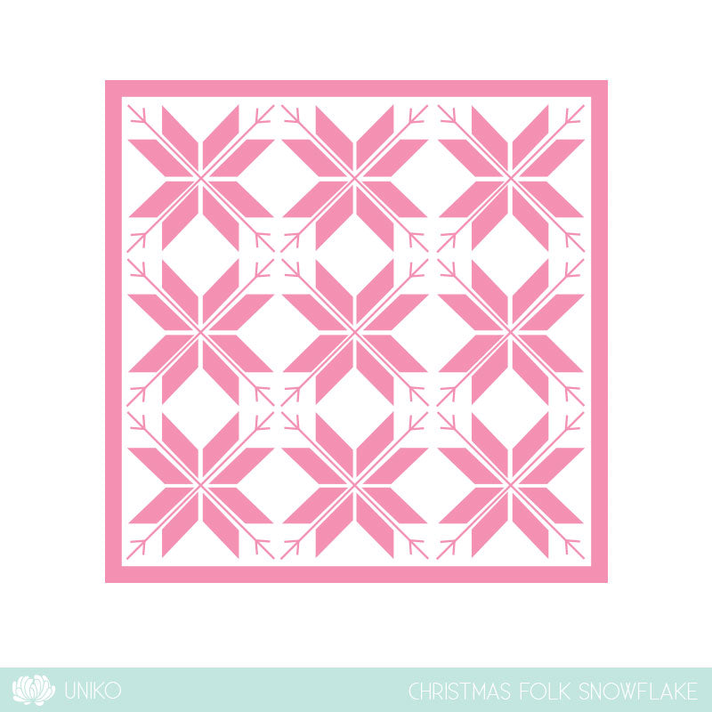 Stencil - Christmas Folk Snowflake