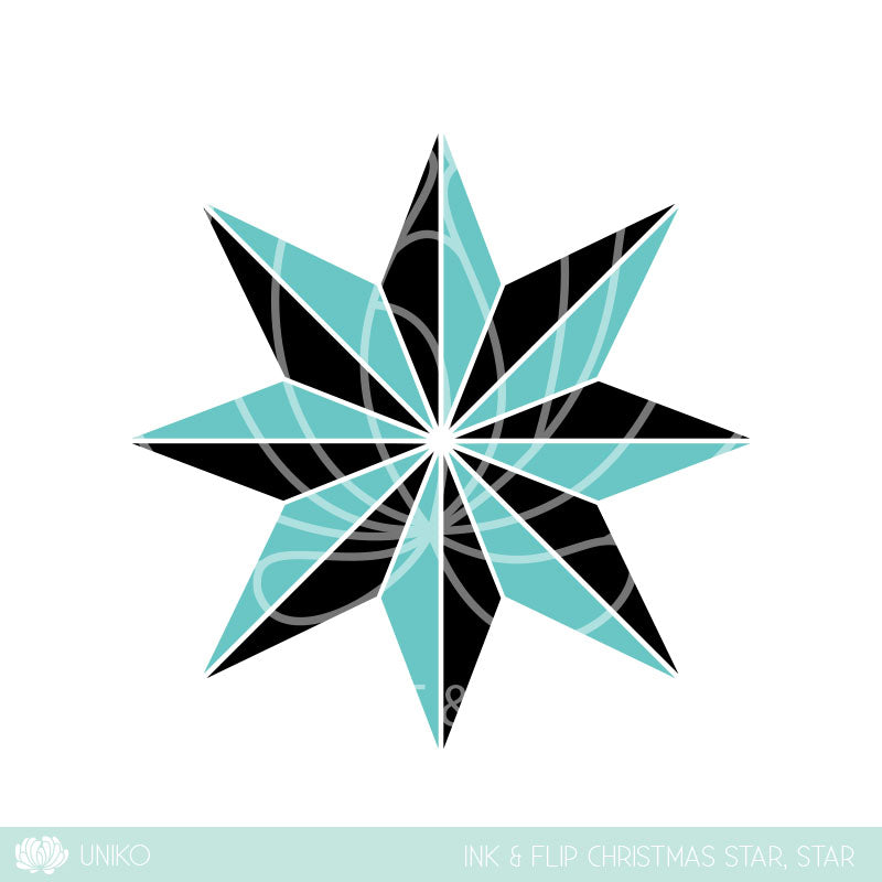 Stencil - Ink & Flip Christmas Star, Star