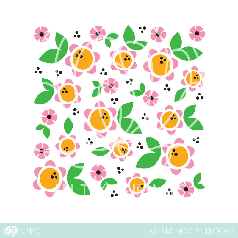 Stencil - Layering Modern Blooms