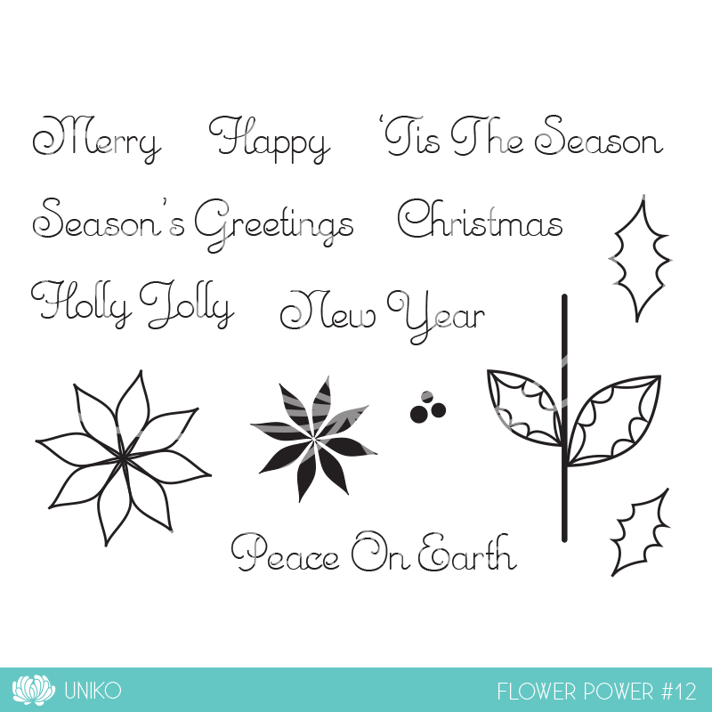 Flower Power #12 Clear Stamp Set