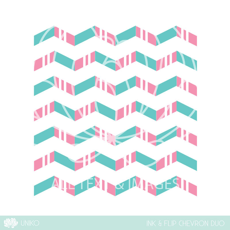 Stencil - Ink & Flip Chevron Duo