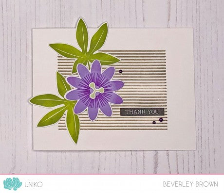 Passiflora Clear Stamp Set & Die Bundle